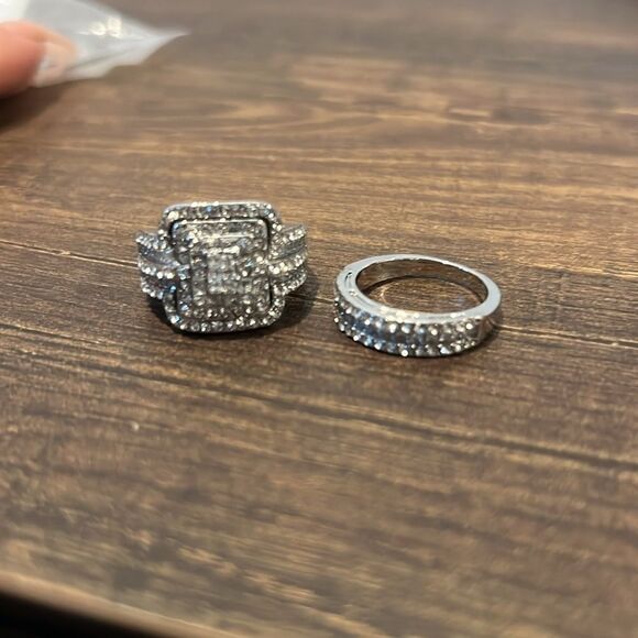 4Ct Round Cut Diamond Engagement 14k White Gold Plated Multi Band Diamond Ring - Picture 11 of 17